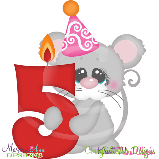 Party Animal 5th Birthday Cutting Files-Includes Clipart - Click Image to Close